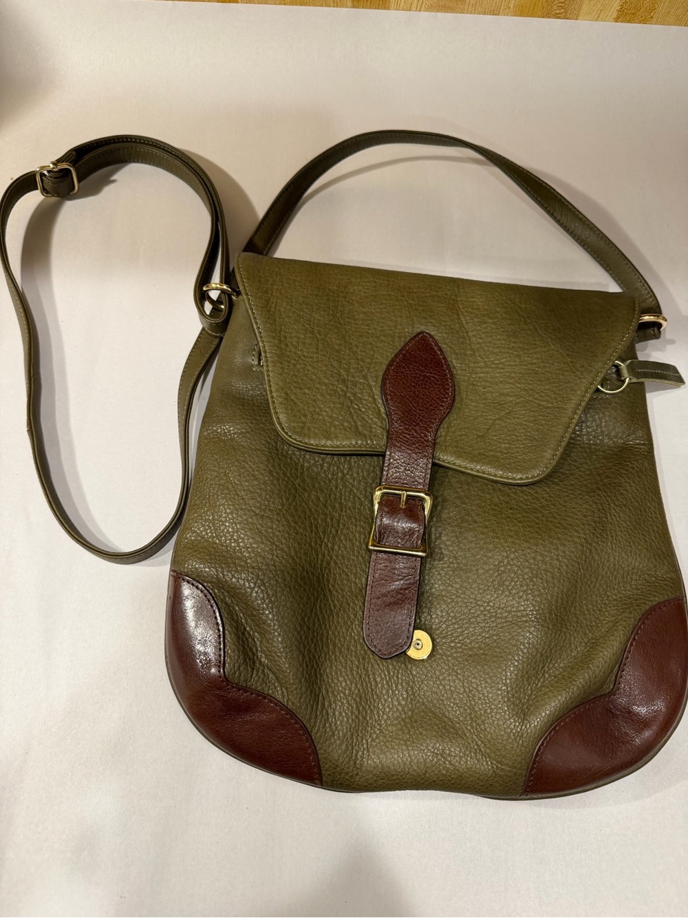 Rare Arza Bag Green Olive Leather